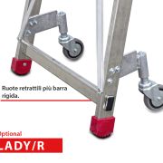 SGP - Professional aluminium step stool - Knurled aluminium professional stool with wide reinforced steps