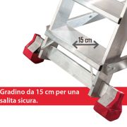 MFTS - Scala professionale a castello in alluminio - Rollleiter gemäß EN 131.7.